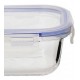 Pote Hermético 600ml Retangular De Vidro Borossilicato